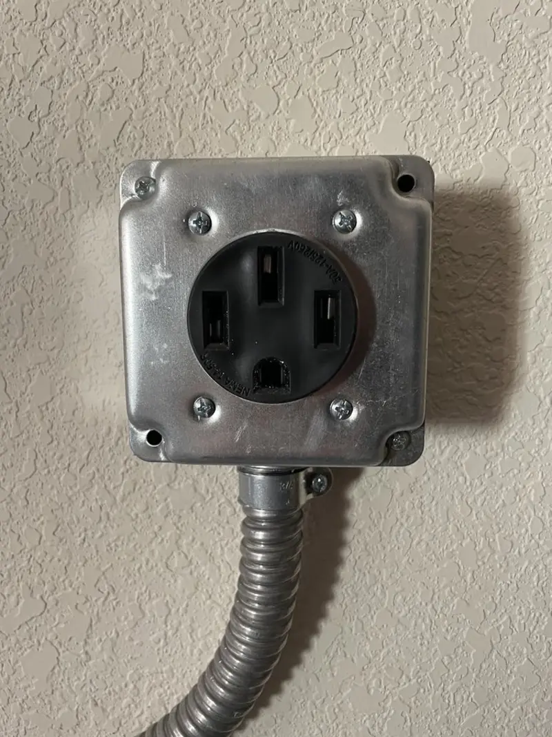 NEMA 14-50 outlet installed for Smart Home Electrical in Peters