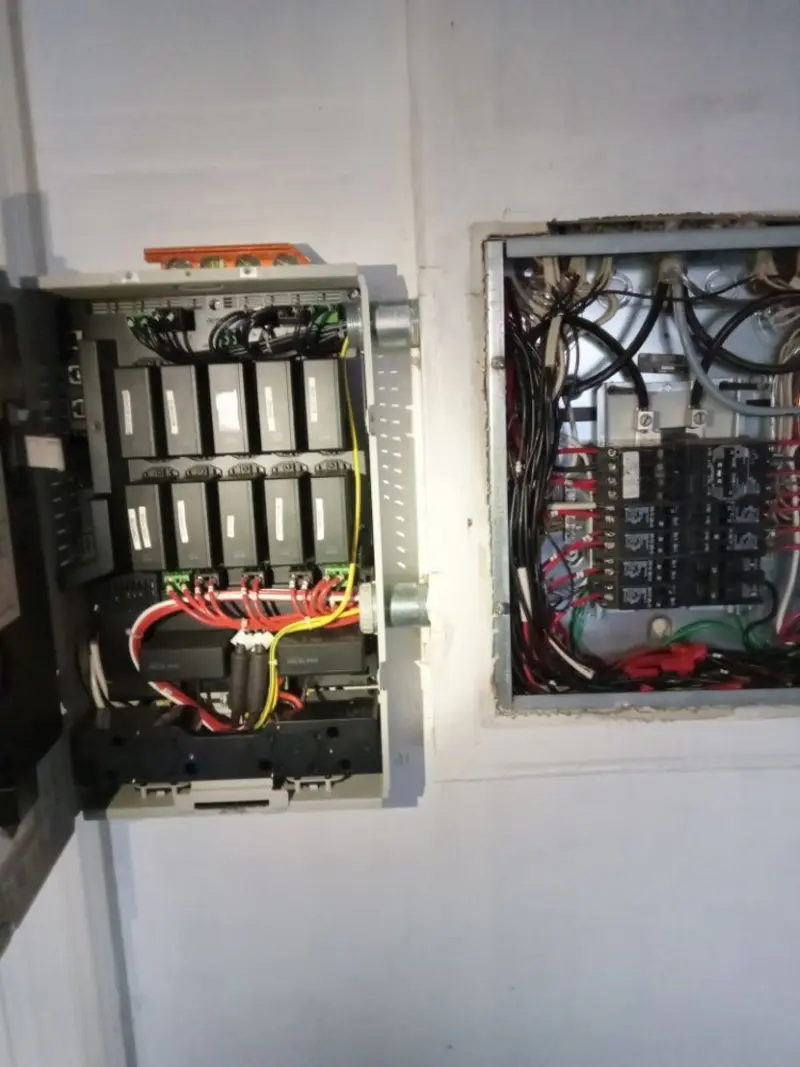 Electrical panel upgrade completed for Security Camera Wiring in Peters